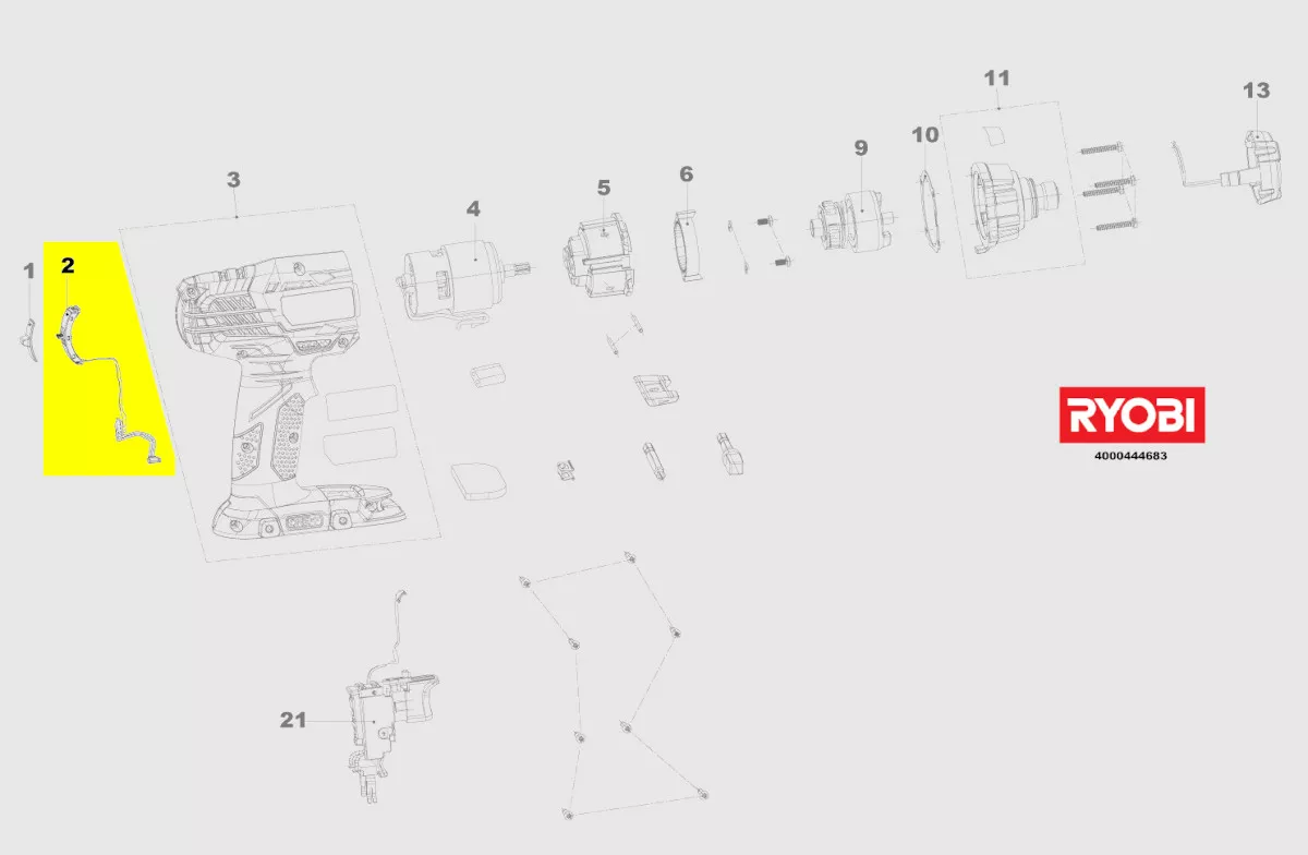 sélecteur couple / vitesse réf. 5131033752 Ryobi